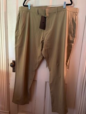 Fabletics Men's Khaki Performance ‘The Only Pant’- Tan